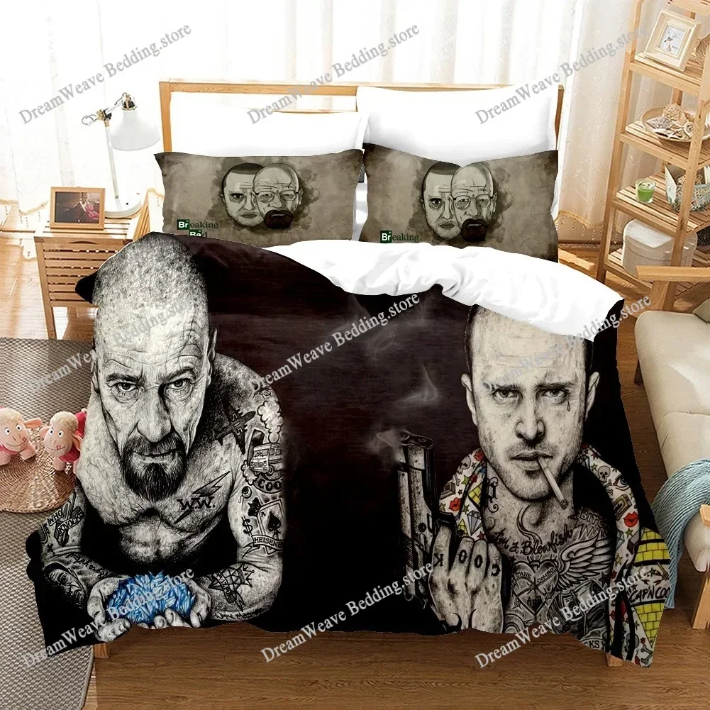 Movie Breaking Bad Bedding Sets 3D Printed Breaking-Bad Duvet Covers Pillowcases Comforter Quilt Cover Children Luxury GiftFQH