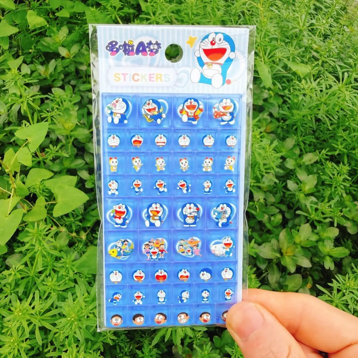 Doraemon Anpanman Blue Bubble Three-Dimensional Square Block Sticker Diy Phone Case Water Cup Notebook Decoration Friend's Gift