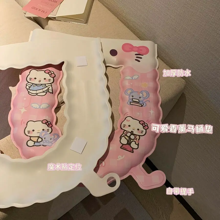 sanrio Hello Kitty cartoon schattige toiletmat creatieve kawaii thuis EVA waterdichte toiletdecoratie stoelhoes cadeau groothandel