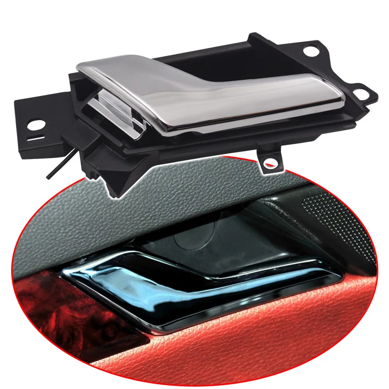 1pcs Door Handle Inside For Chevrolet Antara Door Handle Interior Door Handle Part Number 96861998 Black ABS Car Accessories