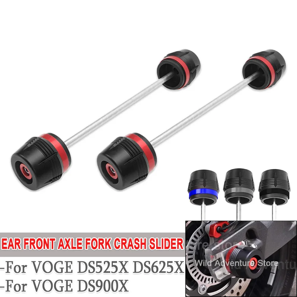 

Front Rear Axle Fork Sliders Motorcycle Frame Crash Protector Wheel Hub Anti-Collision For VOGE DS525X DS625X DS900X DS 625 900