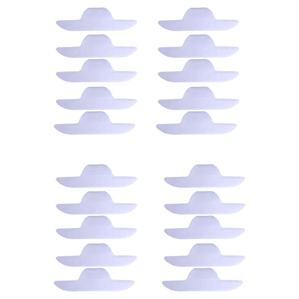 20Pcs Boat Shape Collar Sweat Pads Self-Adhesive Neck Liner Pads Disposable Sweat Absorbing Collar Protector Shirt Stain Prevent