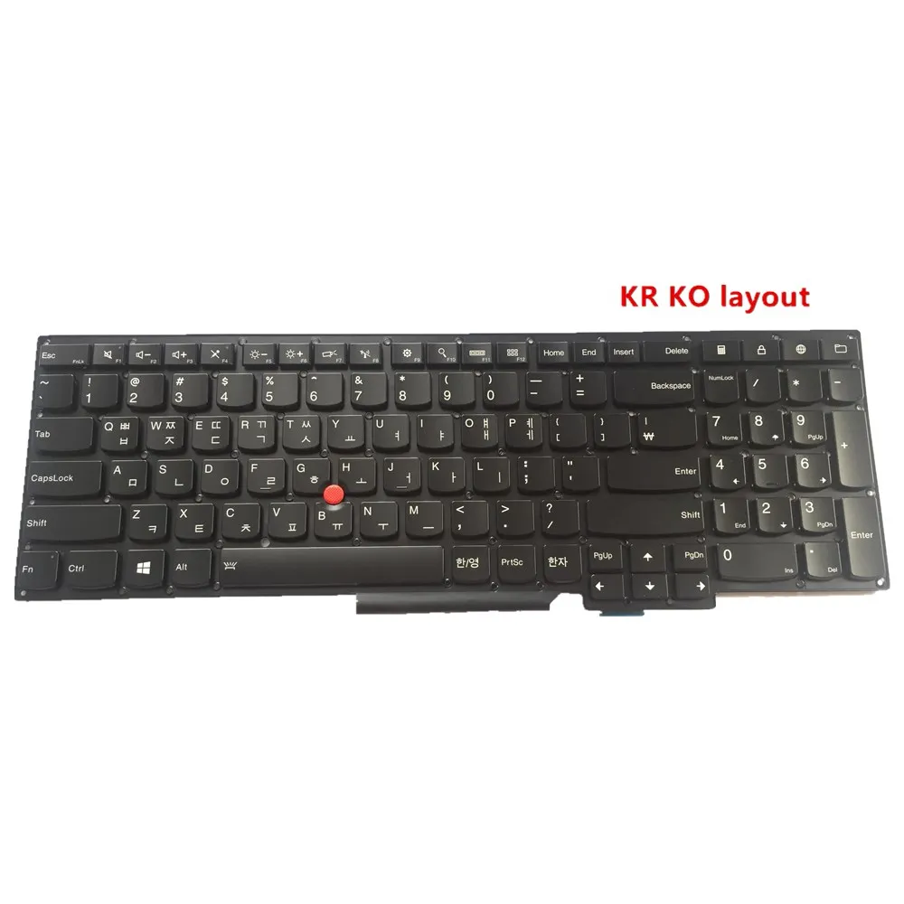 Laptop New for IBM LENOVO ThinkPad Edge S5 S531 S540 S5-S531 KR KO Keyboard LED Backlight Korean-US 건반 Notebook