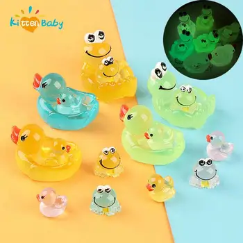 Pato luminoso de goma para niños y bebés, juguete flotante de 2 piezas, parpadeante en el agua, para baño y ducha