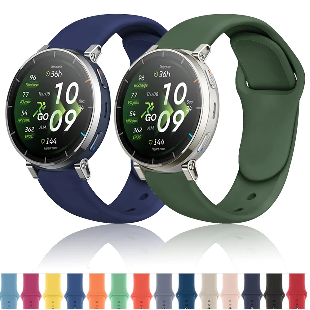 20 mm 22 mm Sport-Silikonarmband für Amazfit Active 3 2 Max/Helio/Balance 2/Bip 6 Huawei GT6/5 Komfortables Amazfit Active 2 Square