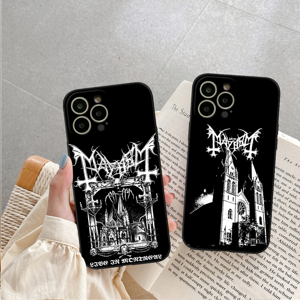 For IPhone 15 Mayhem Live In Leipzig Burzum Phone Case for IPhone 15 14 13 12 Pro XR XS MAX 15 Plus SE Iphone Black Covers