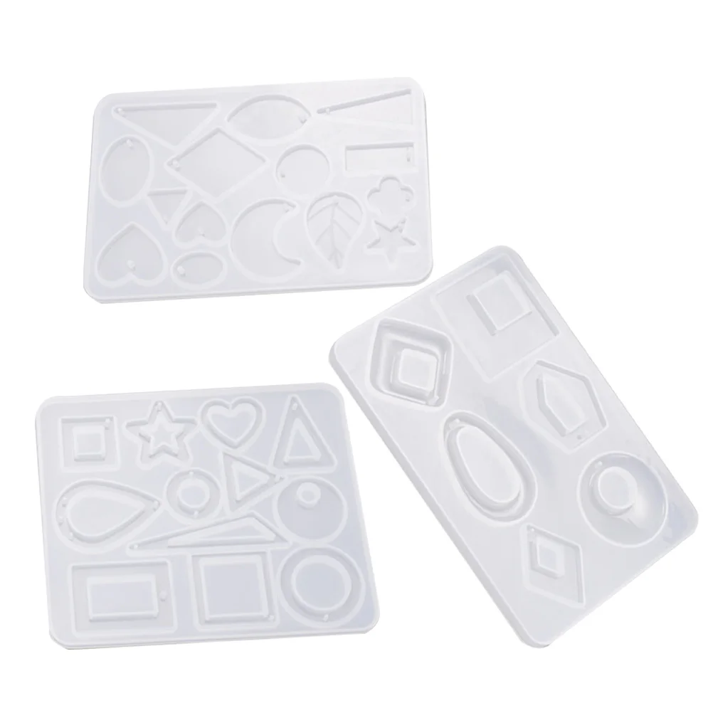 3 قطع من قوالب السيليكون القابلة لإعادة الاستخدام لصنع المجوهرات بنفسك وقلادة وأساور وخواتم ومشاريع قالب القرط