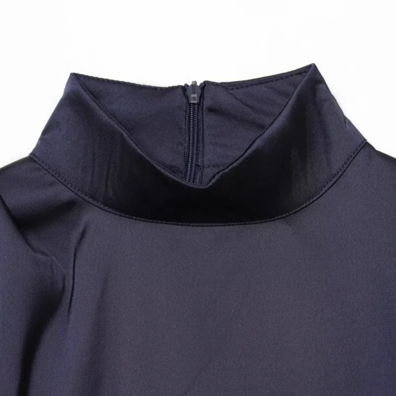 Frauen Spleißen Spitze Asymmetrische Satin Mini Kleid Sexy Unregelmäßigen Saum Seide Look Party Kleid Elegante Clubwear Nacht Aus