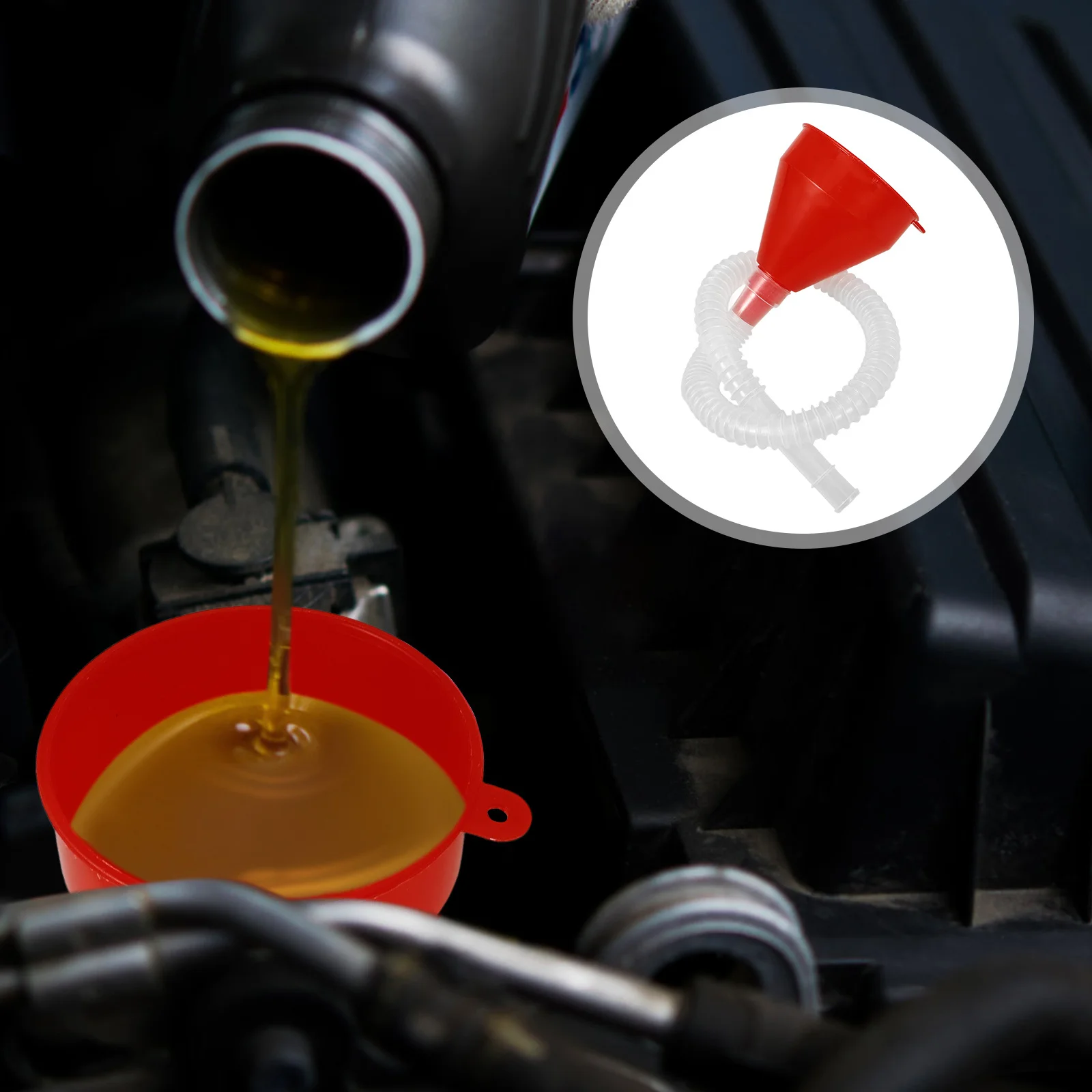 

Масло для замены масла Гибкая воронка для топлива со шлангом, заправка трансмиссионной жидкости для замены масла, автомобильная воронка для мотоцикла