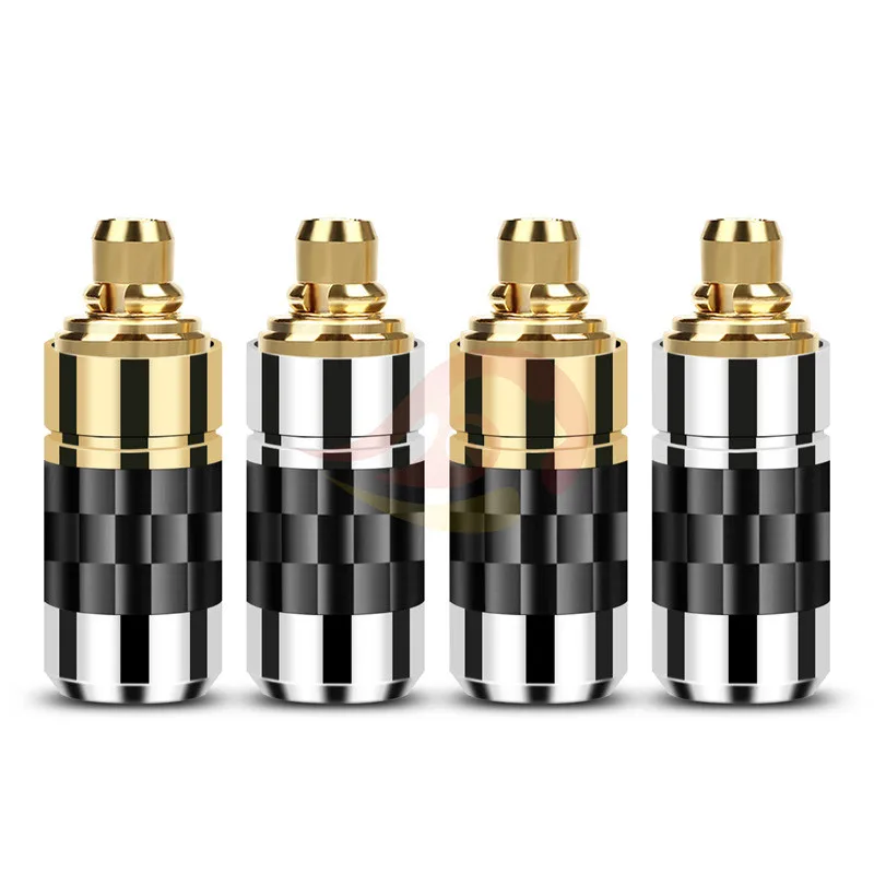 Adaptador de pines de auriculares macho MMCX Jack de Audio para auriculares IE300 IE900 IE600 conector de cable de Metal de cobre chapado en oro