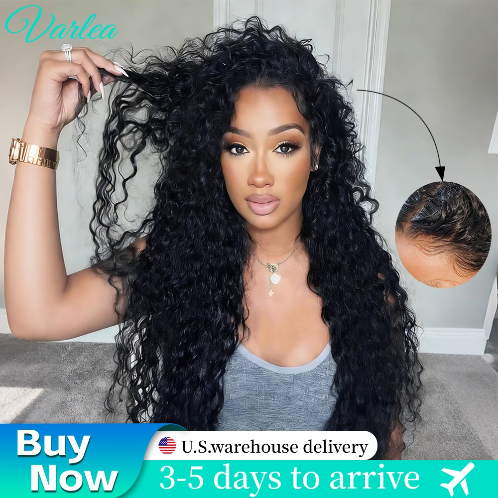 

Парик с глубокими волнами, без клея, 4x4 HD, с кружевной передней частью, кудрявый, из натуральных волос, с предварительно обрезанным кружевом, 5x5, готовый к носке, натуральный цвет