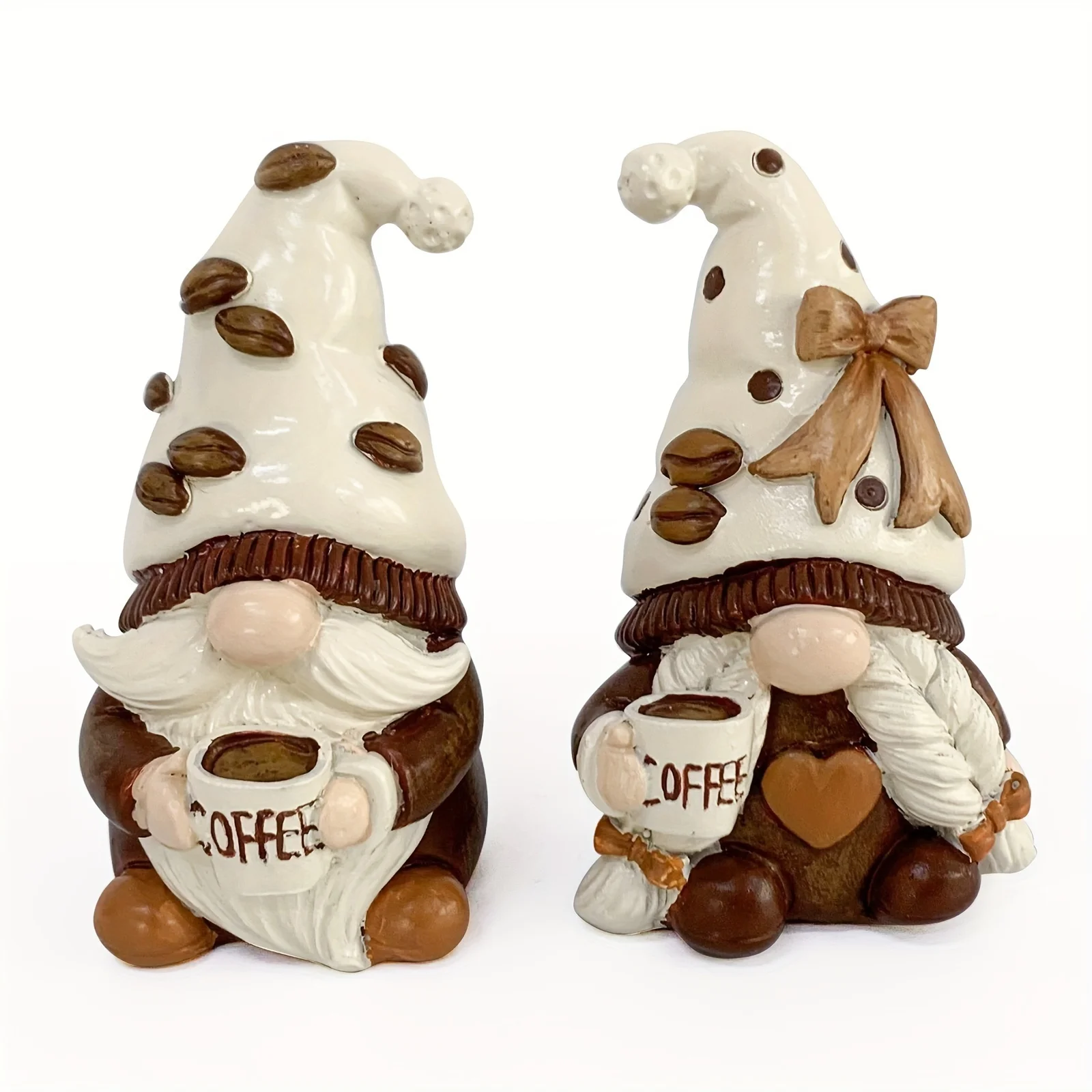 2Pcs Charming 2-Piece Resin Gnomes Tiered Tray Decor For Kitchen, Farmhouse, Office, And Coffee Bar