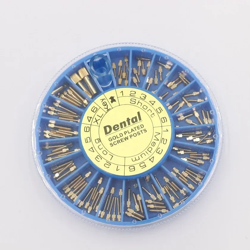 1/2/5pcs Dentals Implants Materials Golden Plated Dentals Screws Post 120pcs