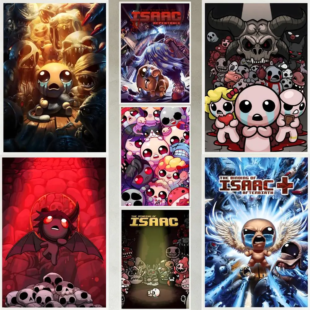 game The Binding of Isaac Poster Poster HD Waterproof Self-adhesive Art Print Wall Decor for Bedroom Living Room Gift