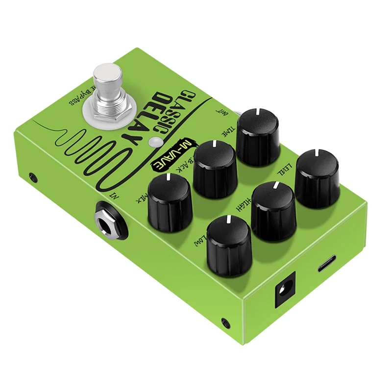 

A12E-M-VAVE Classic Delay Guitar Effect Pedal, True Bypass 600Ms Delay Time Guitar Effects Pedal For Electric Guitar Bass