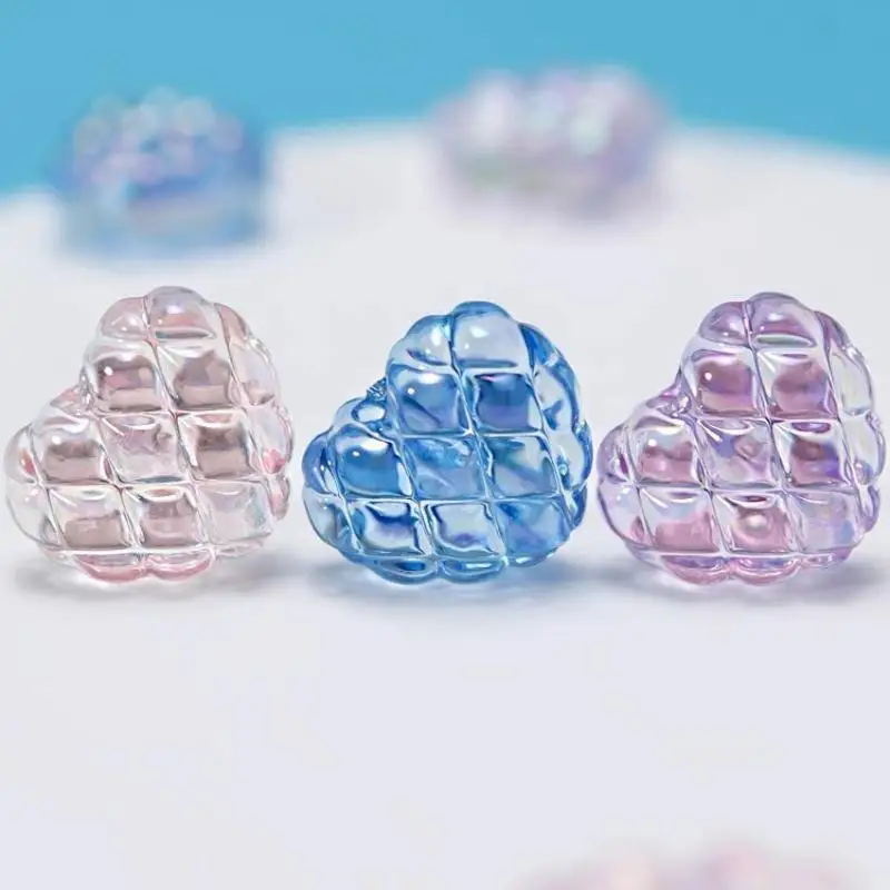 DIY Jewelry Findings 18*20mm 80pcs Bright Acrylic Love Heart Shape Beads Plastic Necklace Bracelet Earring Beading Material