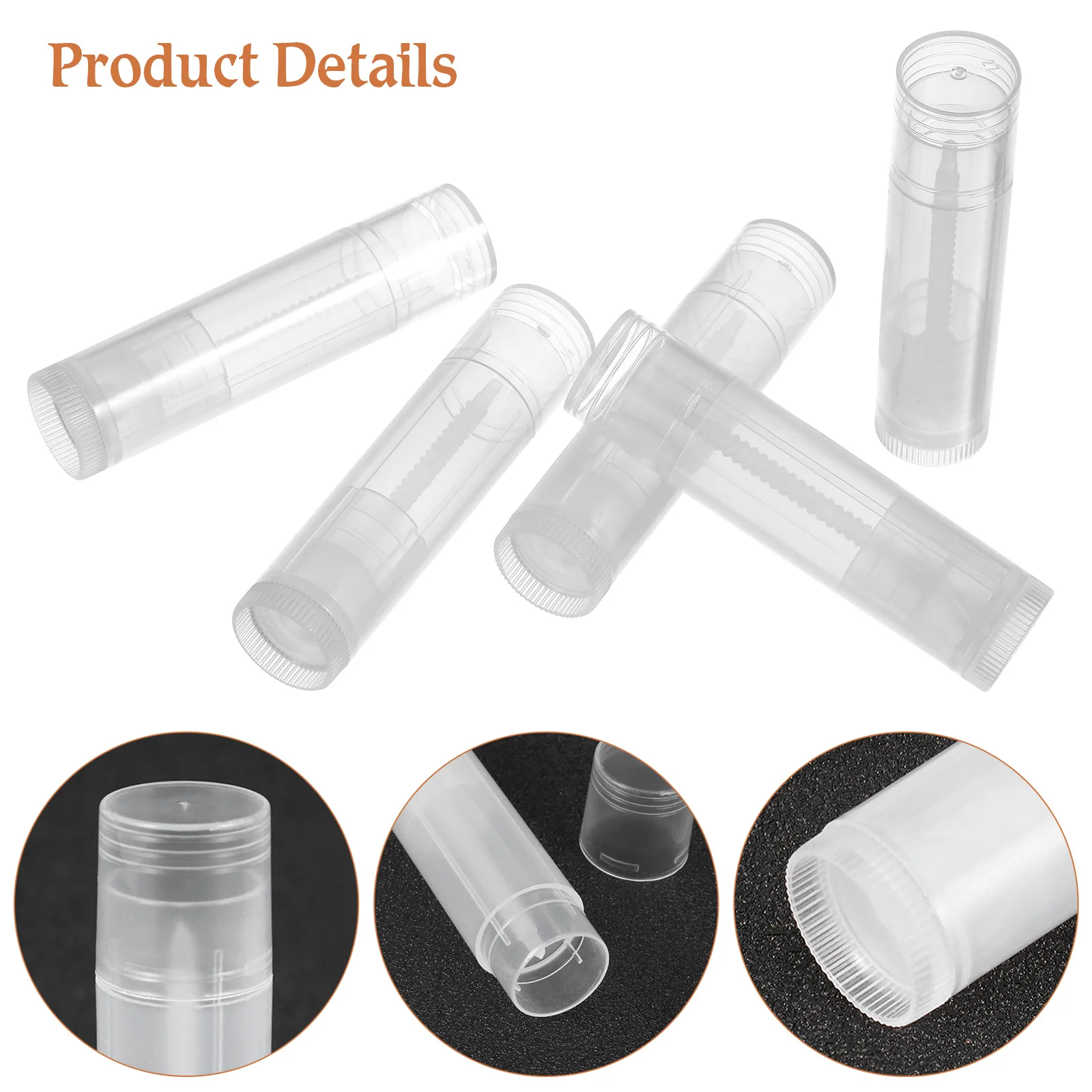 Lege lippenbalsembuizen met doppen Plastic lippenstiftcontainers DIY glansvuller Ronde mini-bakzakjes Set voor het maken van cosmetica