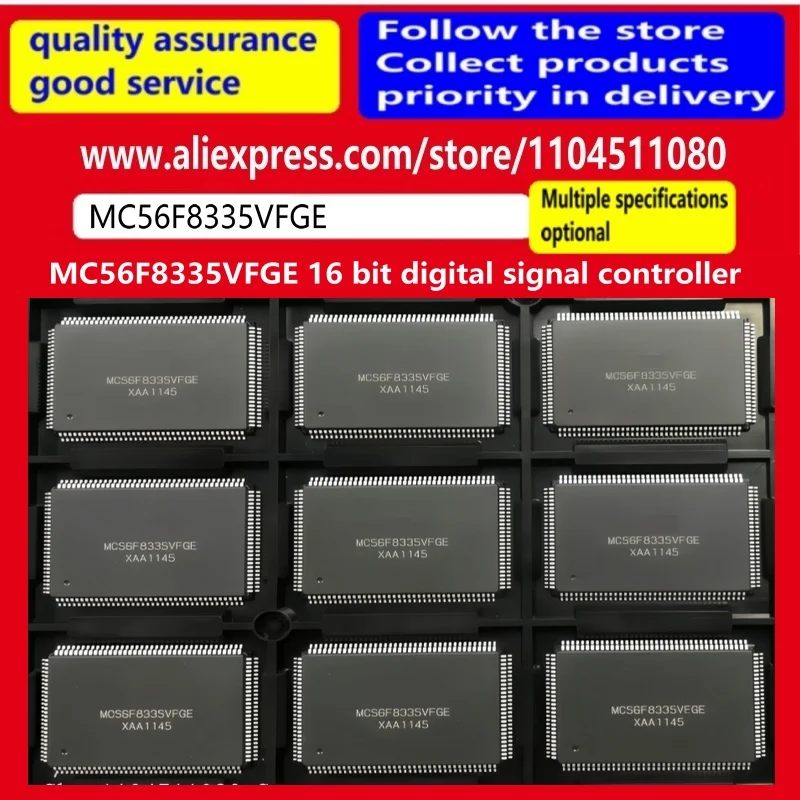 100% Genuine MC56F8335VFGE 16-bit Digital Signal Controller Microcontroller Clock MC56F8335