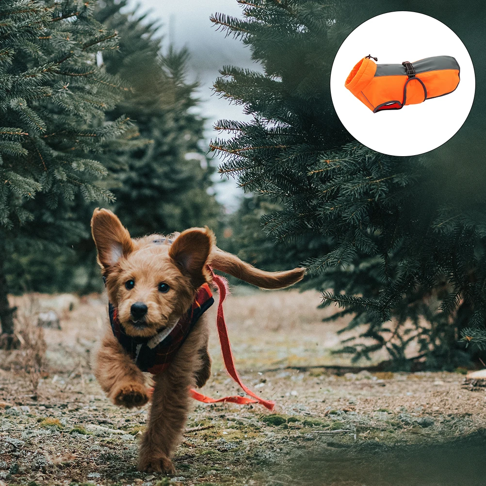 

Warm Cotton Jacket Coats for Dogs Rain Jackets Reflective Puppy Small Clothing Polyester Winter Gifts Reusable Dog Jacket Pet