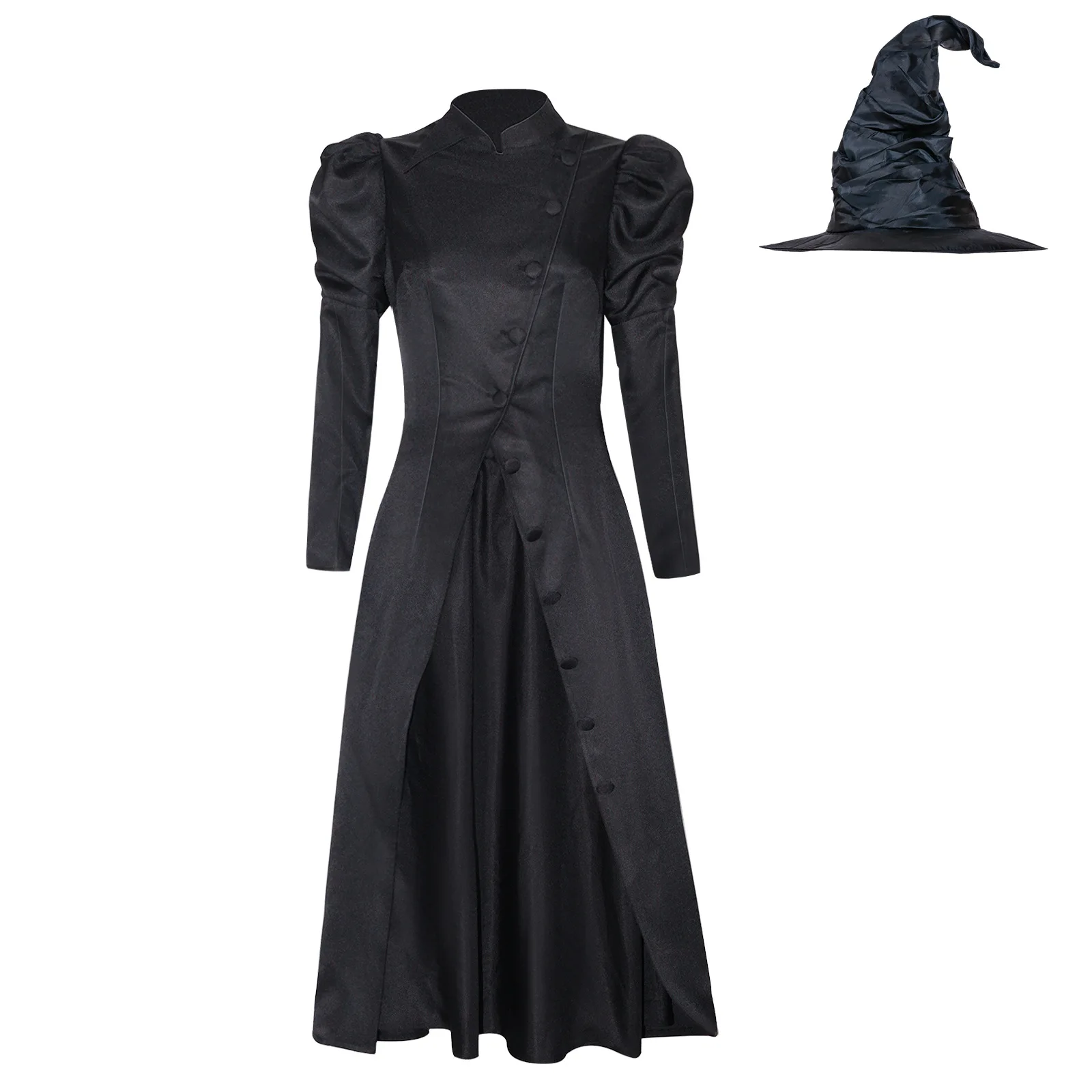 Movie Wicked Elphaba Thropp Cosplay Costume Black Witch Dress Hat Uniform Wicked Witch of The West Halloween Party Women