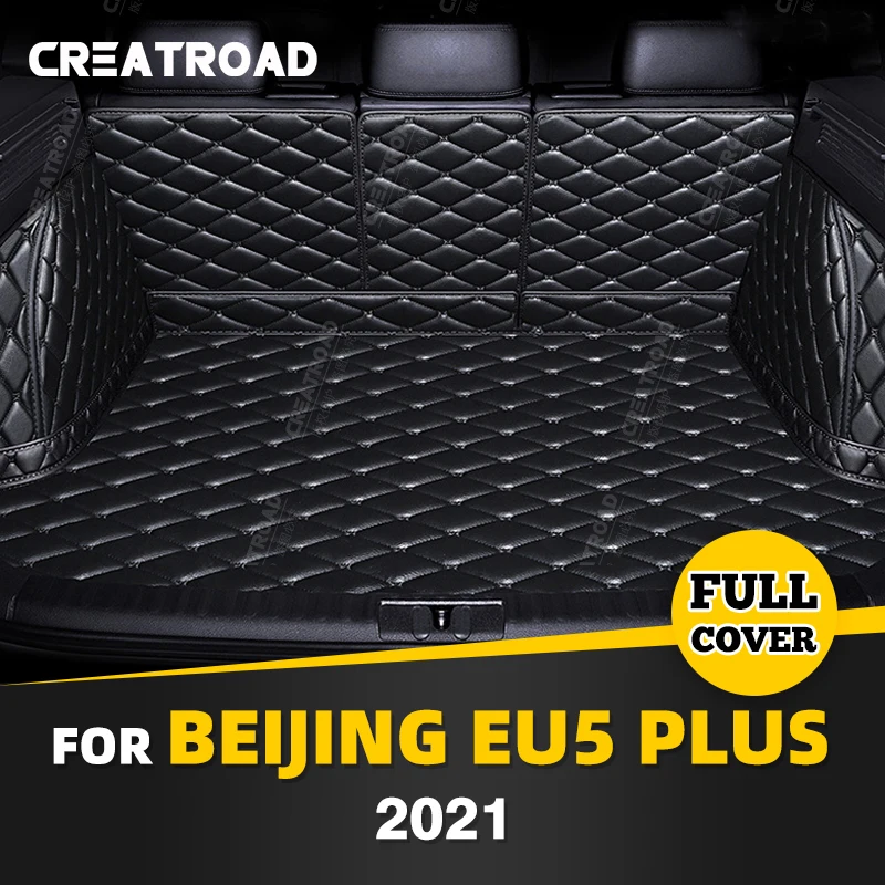 

Auto Full Coverage Trunk Mat For BEIJING-EU5 PLUS 2021 Leather Car Boot Cover Pad Cargo Liner Interior Protector Accessories