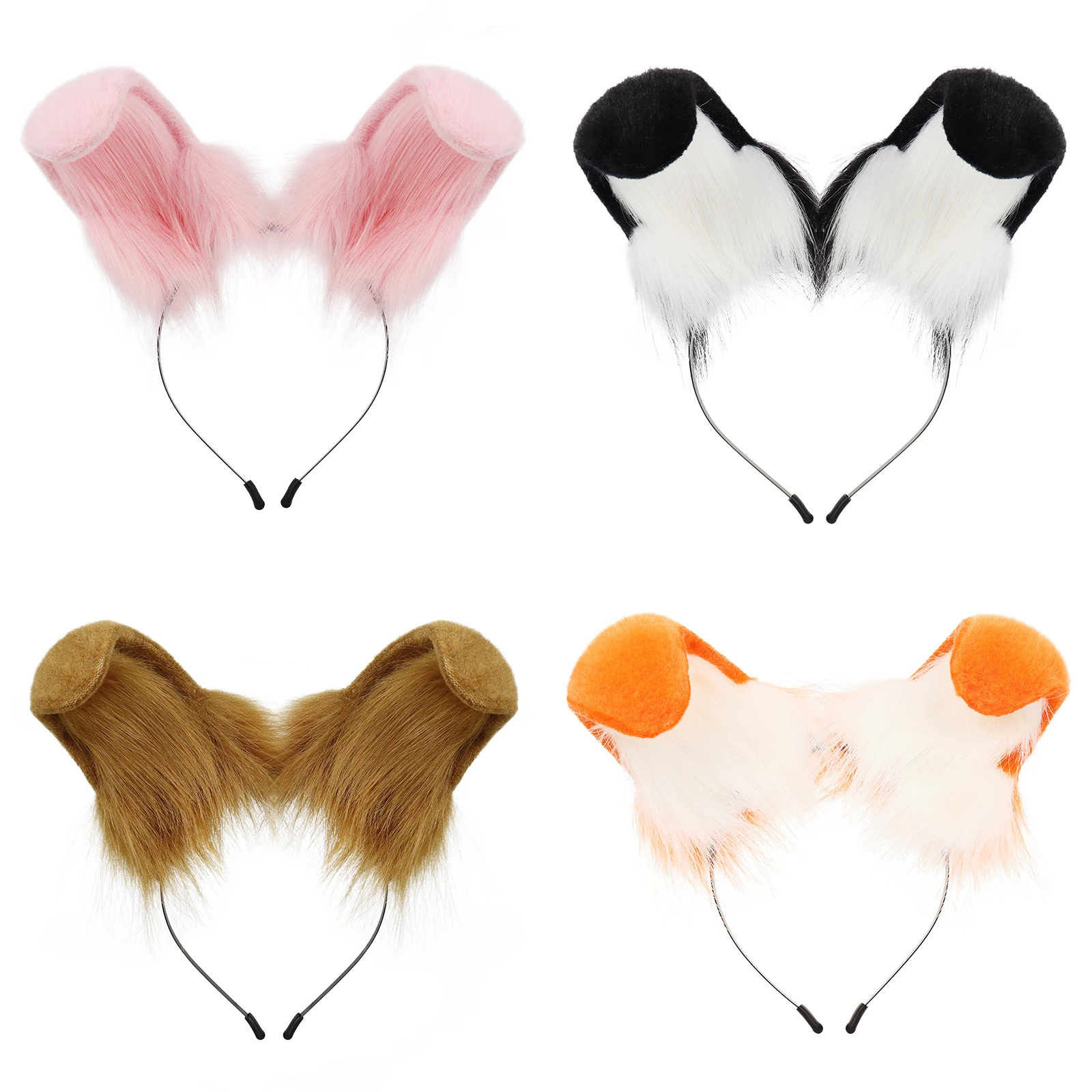 

Handmade Faux Fur Rabbit Ear Headband Bunny Animal Ears Headwear Cosplay Costume