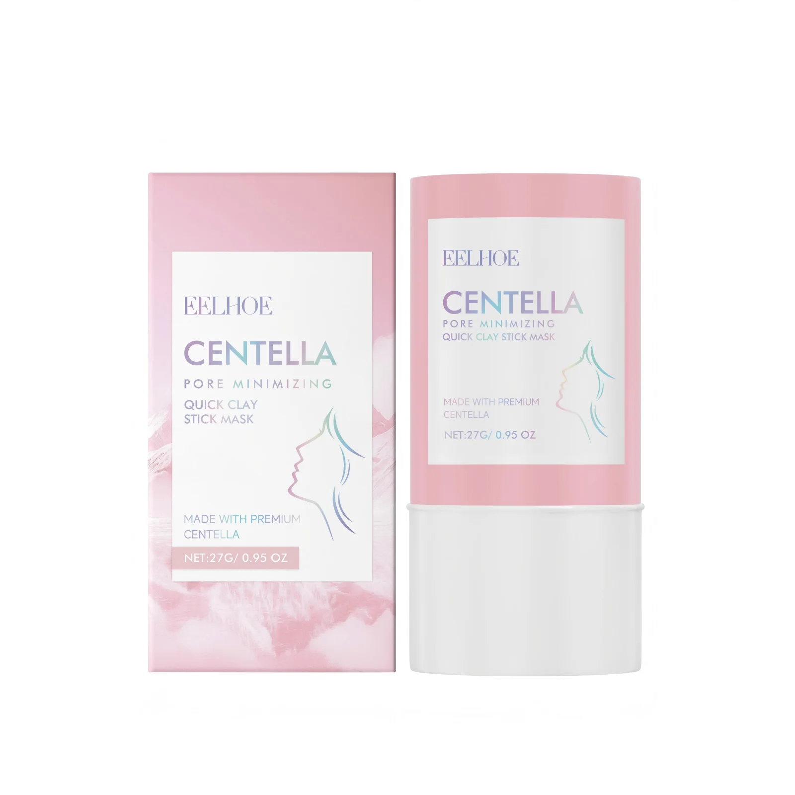 Centella Asiatica Facial Clay Mask Stick Pore Minimizer Oil Control Smooth Skin Brightening Refreshing Blackhead Remover Mask