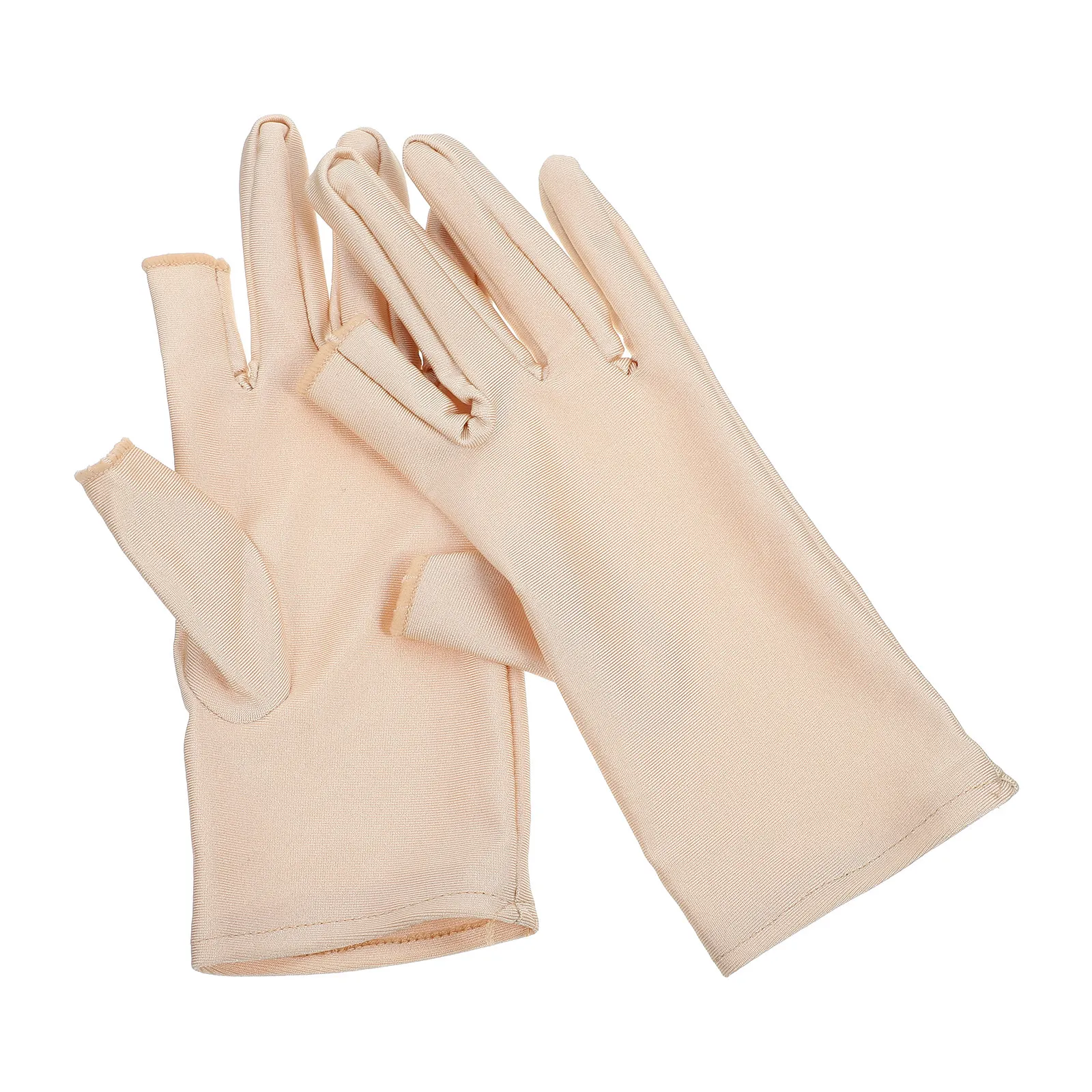 1Pair Salon Manicure Gloves Uv Shield Nail Art Accessory Comfortable High Elasticity Sweat Absorption Hand Protection Beauty