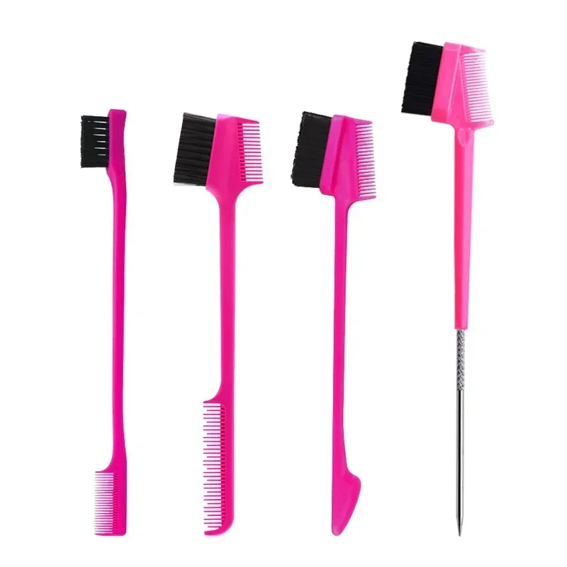 Double Sided Edge Control Brush, escova para o bebê Hair Salon, Ferramentas de beleza, pente Vendedor, 3 em 1