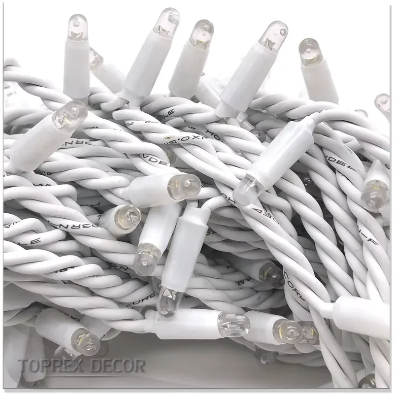 for Outdoor Home Cafe Holiday Street Decoration 10m Rubber Cable IP68 LED String Christmas Lights