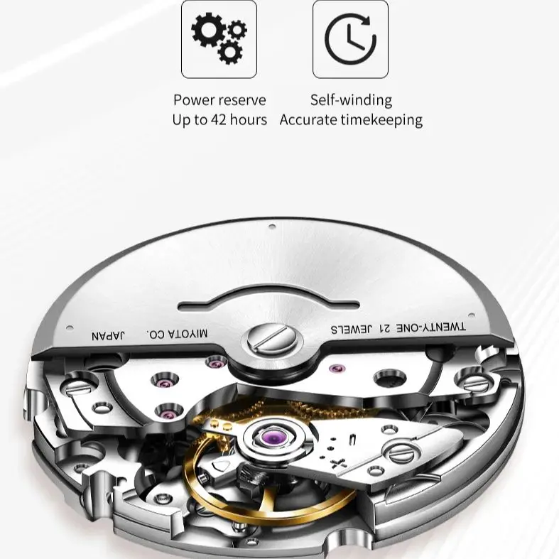 OUPINKE 3262 Couple Watch Luxury Brand Imported Movement Men Women Mechanical Watch Waterproof Sapphire Calendar Couple Watch
