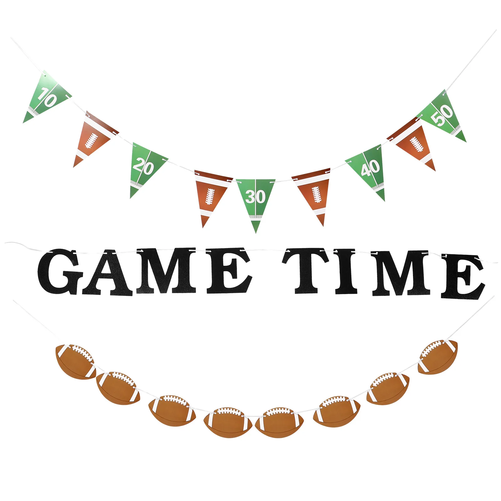 

3Sets Football Theme Birthday Party Decorations Hanging Banner Garland for Fan Kids Teens Celebration Wall Decor