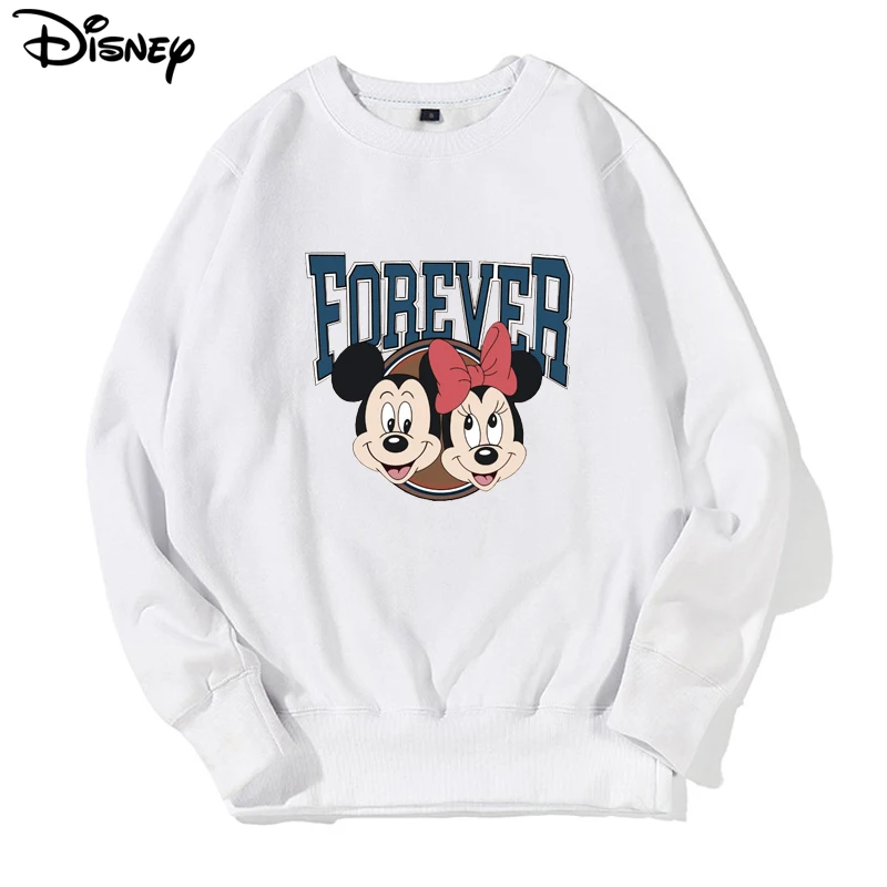 Disney Brand Clothing New Arrival Top Fashion Pullovers Casual Cotton Cartoon Print Short Mickey Mouse O-neck Women Sweatshirts