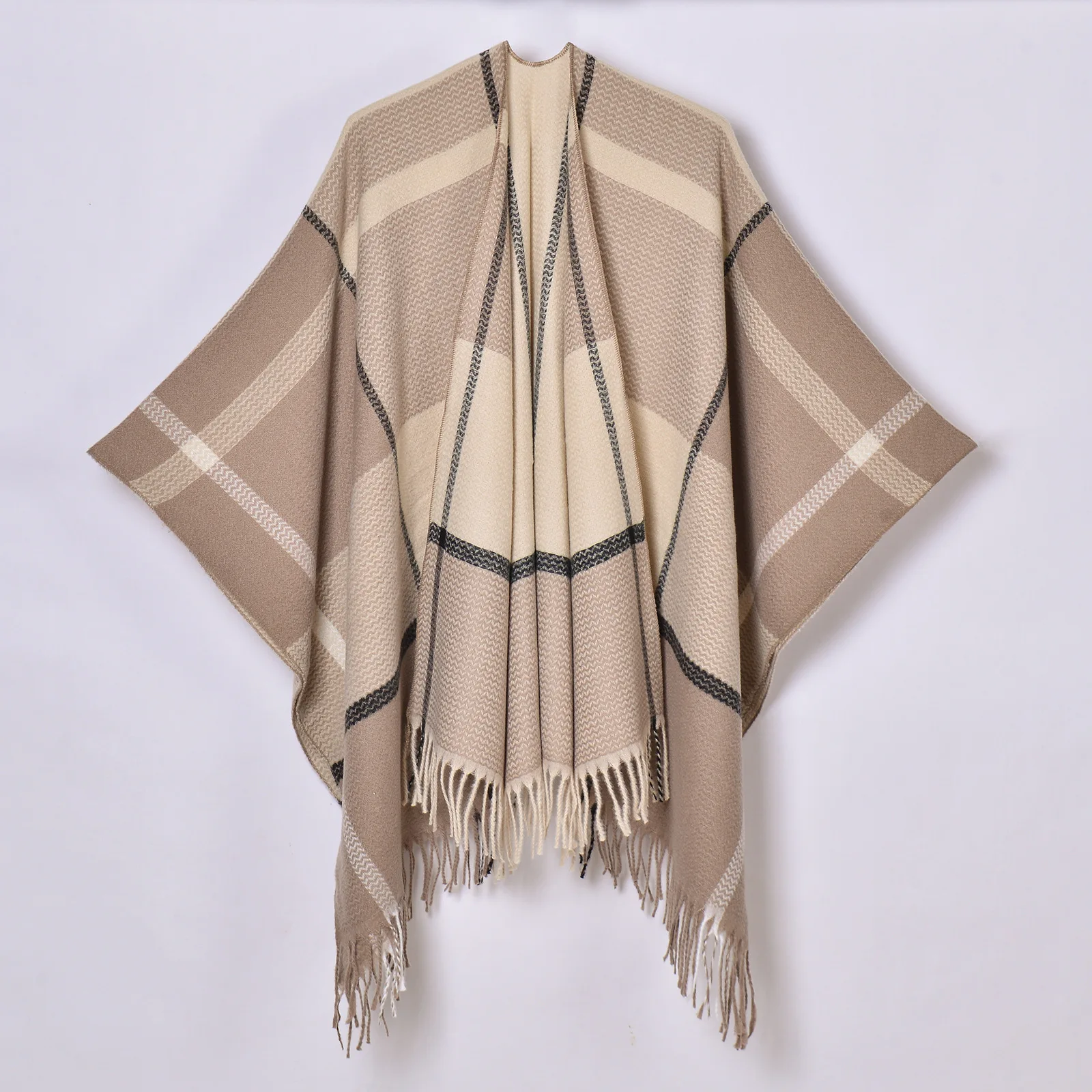 Elegant Imitation Cashmere Shawl for Women - Thick Blanket Stole, Luxury Scarf & Winter Poncho
