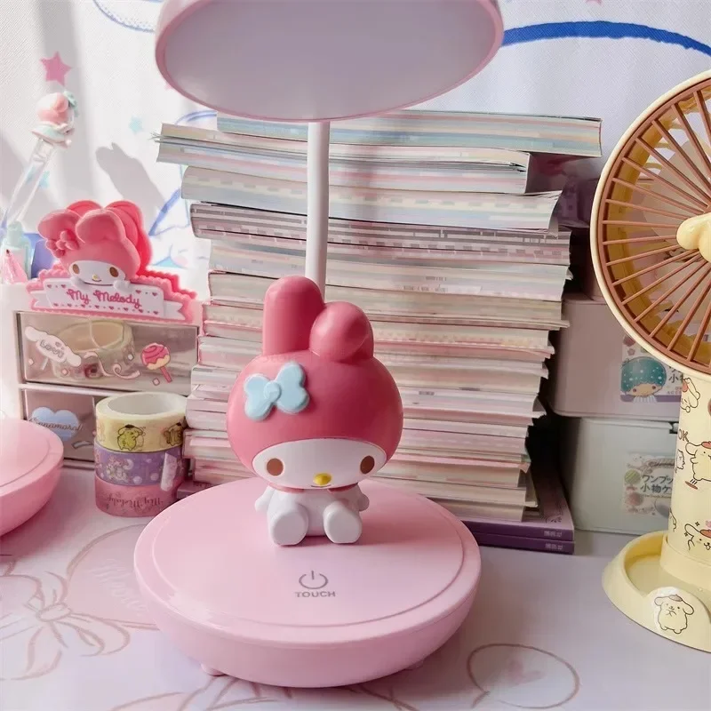 

Kawaii Sanrio светодиодный ночник, мой мелодия, мультфильм, настольная лампа для спальни, обучение детей, милый подарок