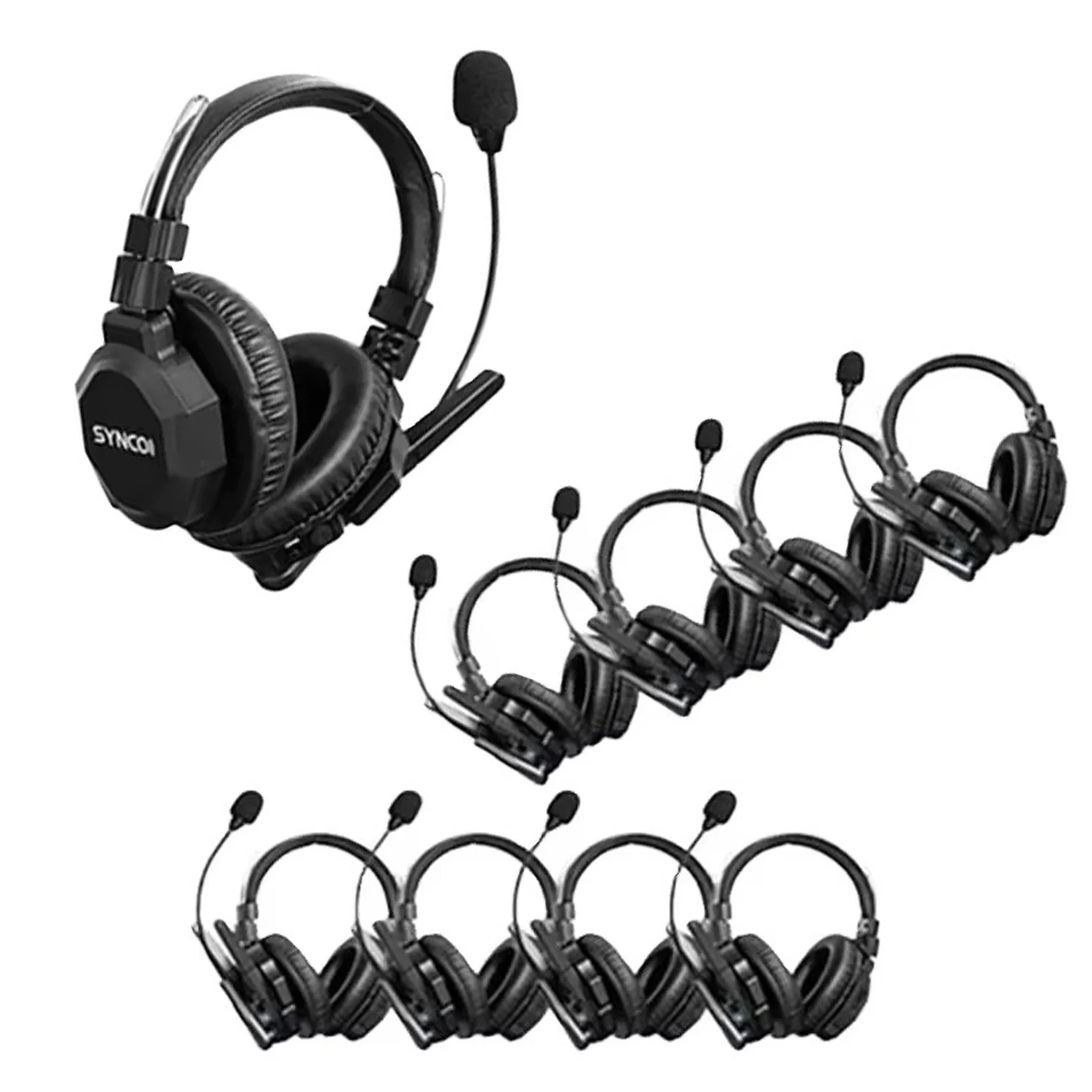 

SYNCO Xtalk XMax9 Wireless Intercom System 2.4G Communication Omni-directional Headset Microphone Noise Cancelling Lightweight