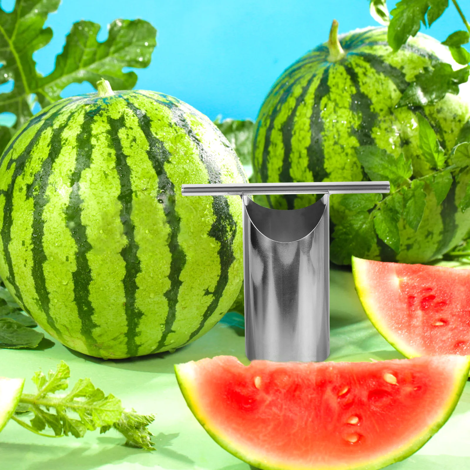 

304 Stainless Steel Watermelon Puncher Opener Large Corer Tool for Melon Fruit Cantaloupe Slicer 6pcs