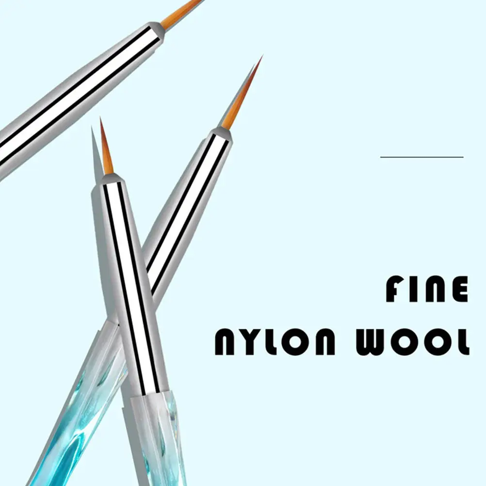 10Pcs Nail Art Pen Gradient Blue Fine Line Drawing Brush DIY Nail Tool for Detailed Patterns Painting Pen for Nails