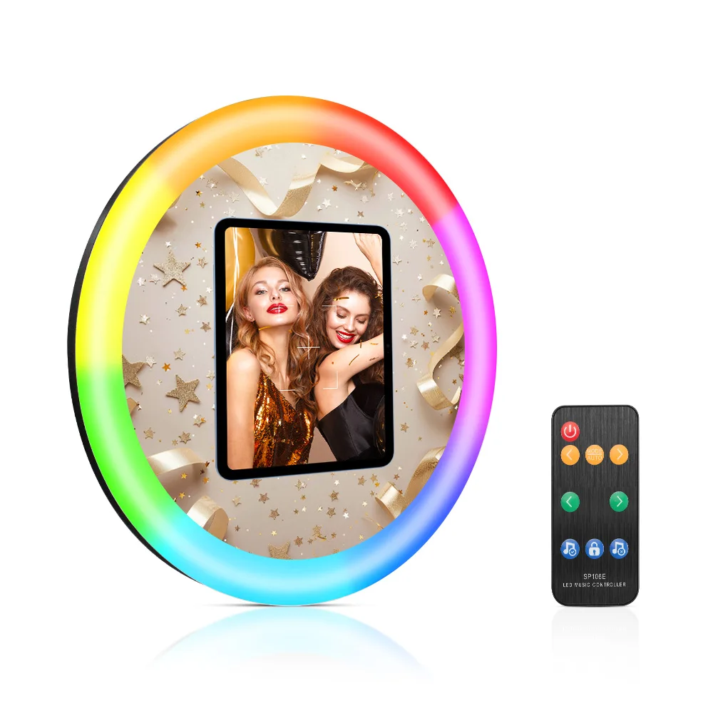 Portable Ring Roamer Photo Booth Machine Lamp Holder For 9.7 10.2 10.5 11 12.9 13inch iPad and 12.3inch Pad Selfie Photobooth