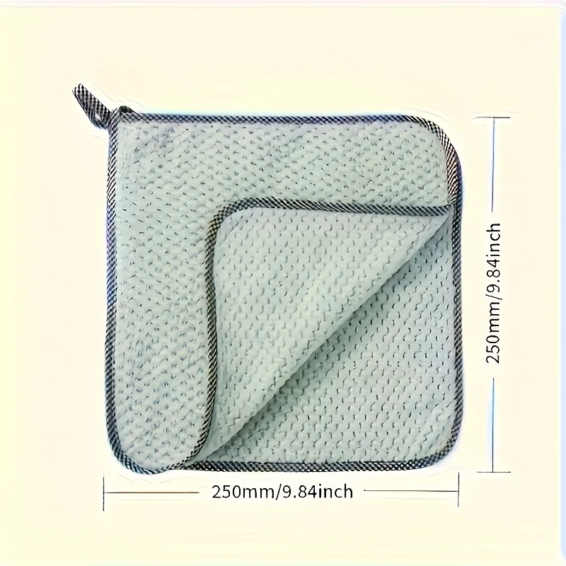 5/10 قطعة مناشف المطبخ متعددة الألوان ماصة الملابس التنظيف المنزلي الخرق المرجان الصوف منصات لأدوات المائدة كونترتوب #4