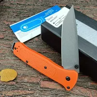 BM 537 Bailout Survival Pocket Folding Knife Self Defense Outdoor EDC Flipper Knife Camping Hunting Tool Nylon Wave Fiber Handle
