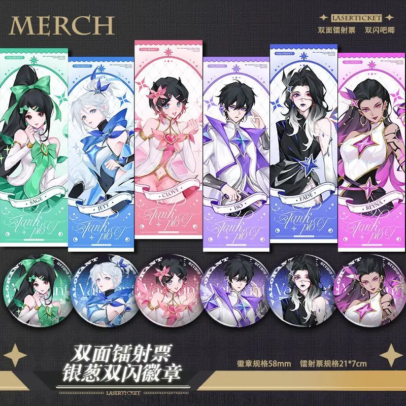 

VALORANT Ivor Sage Anime Laser Ticket Badge Mascot Student Fans Gift Role Play Cosplay Mascot Fans Gift Anime Cosplay Halloween