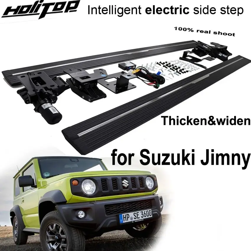 

Автомобильная электрическая боковая планка, боковая педаль для Suzuki Jimny 2017-2024. Интеллектуальный масштабируемый и новый материал, прочный двигатель.