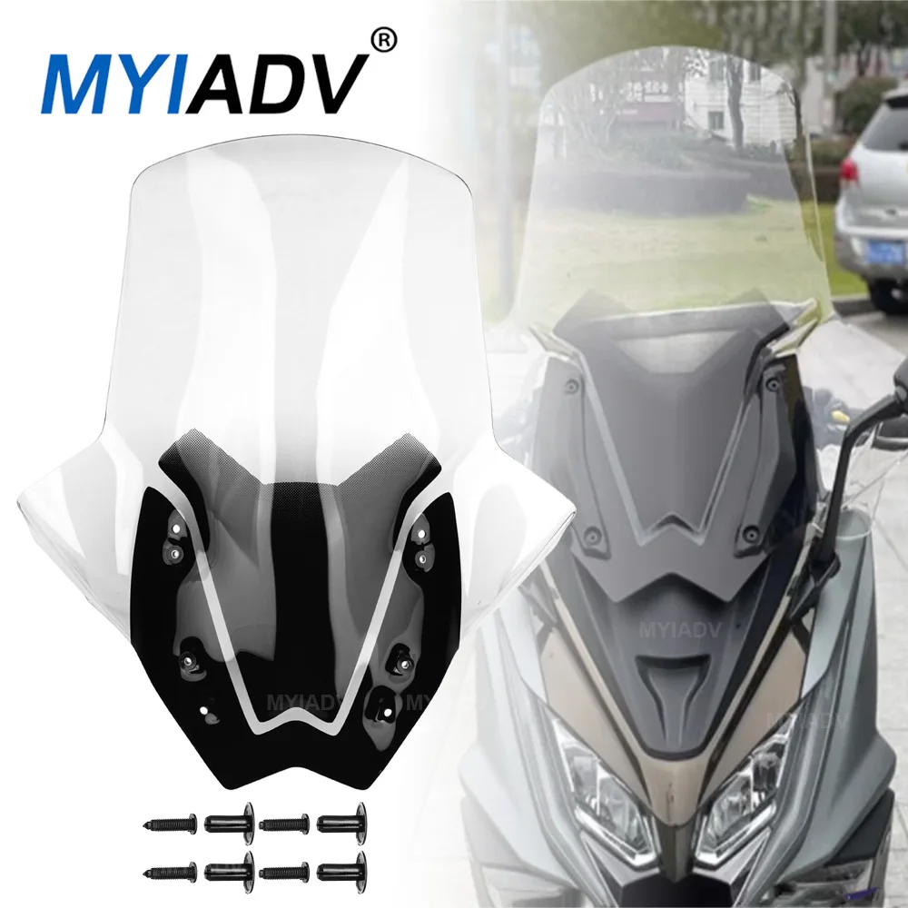 

For KYMCO AK550 Premium AK 550 AK-550 Motorcycle Front Windscreen Windshield Increase Wind Deflector Protector Cover Accessories