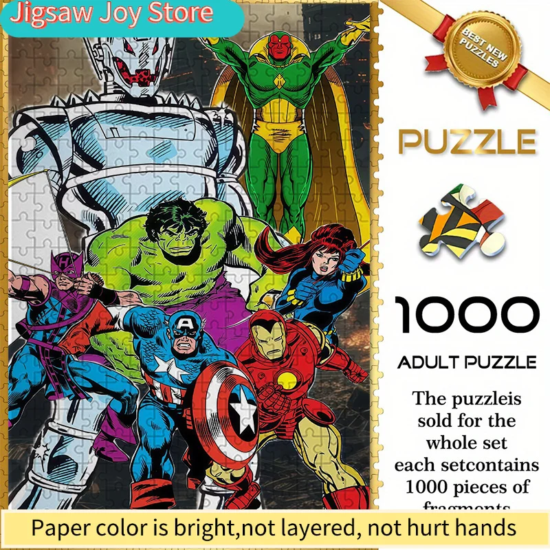 

Бесшовный пазл на тему Marvel Z12.27-43, классический групповой портрет Marvel Avengers, прочный утолщенный пазл для самостоятельной сборки, для взрослых.