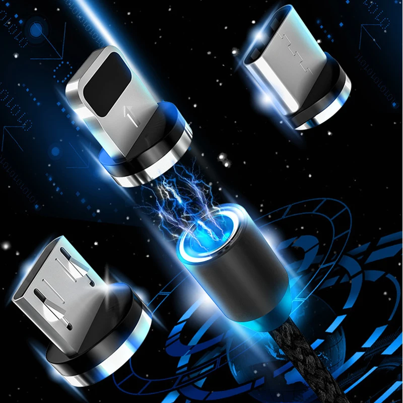 قابس كابل مغناطيسي مناسب لنوع USB C و IOS ، محول مقبس صغير ، سلك شاحن USB سريع الشحن