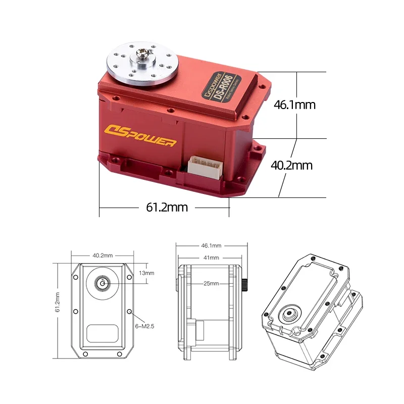 2026Metal Gear Magnetic Encoder Double Shaft TTL Serial Bus Servo Multi-turn Dual Mode Smart Servo