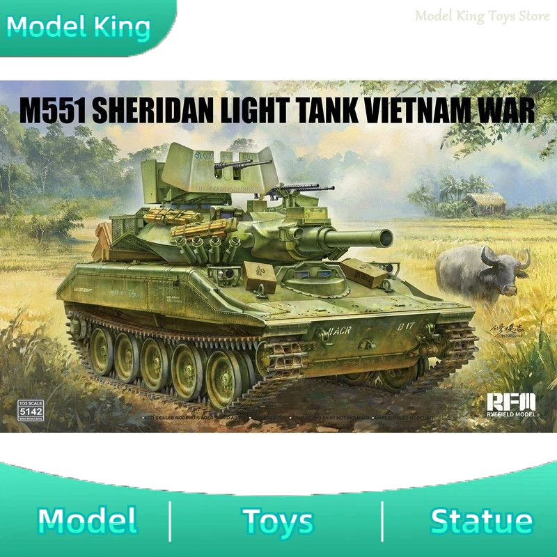 

В наличии Ryefield 1/35 Rm-5142 M551 Light Tank Sheridan (Война во Вьетнаме) пластиковая сборка Коллекция моделей Наборы для мальчиков Подарки Игрушки