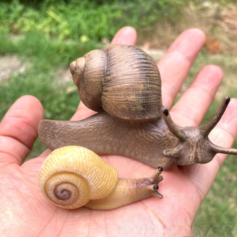 Educational Crawling Animal Toy Snail Decorative Figurine for Kids Solid Toy Snail Model for Kids' Learning and Pretend Play