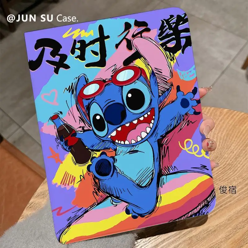 Cool Cartoon Stitch Tablet Case For Redmi Pad SE 11 Pad Pro 12.1 Inch Silicone Soft Fall Prevention Cover